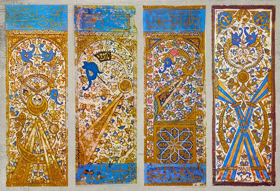 Hand-painted Mamluk playing cards from the 15th century
