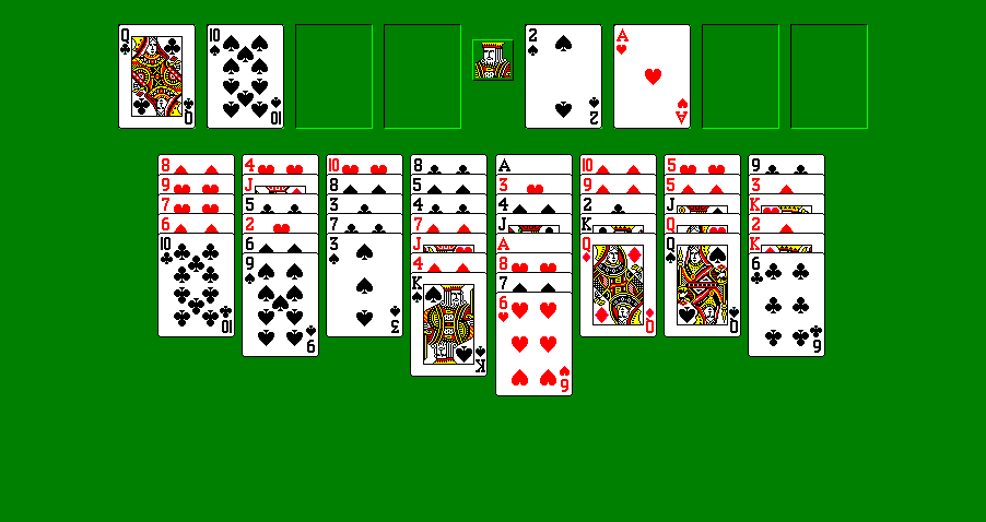 FreeCell on Microsoft Entertainment Pack 2