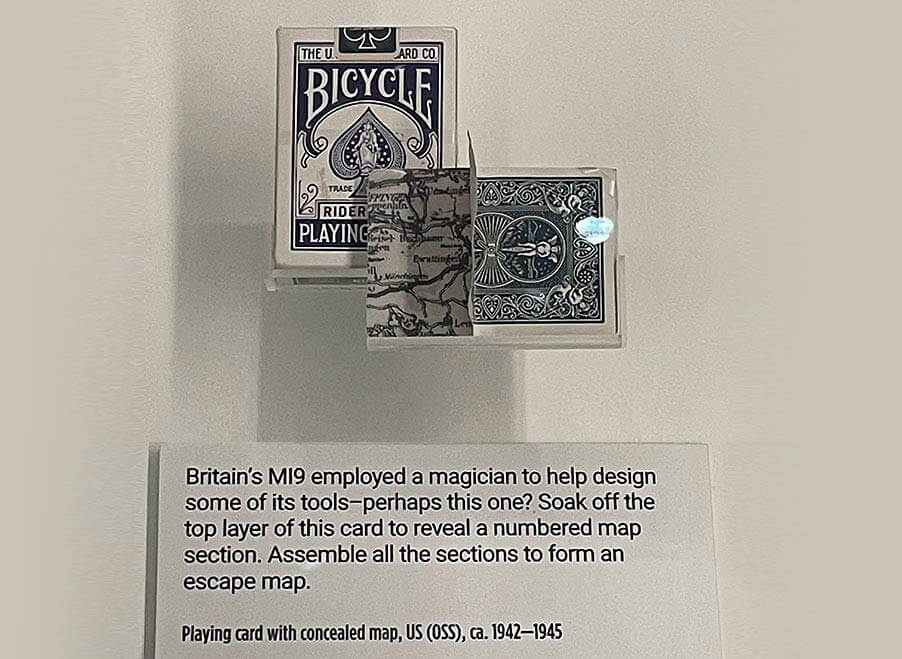 MI9-developed Bicycle playing card with concealed map