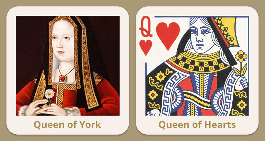 A comparison between the Queen of Hearts and the Queen of York