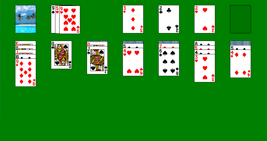 Solitaire on Windows 3.0